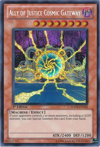 yugioh ally of justice cards YuGiOh YuGiOh 5Ds Hidden Arsenal 2 Single Card Super Rare Ally of Justice Enemy Catcher HA02-EN020